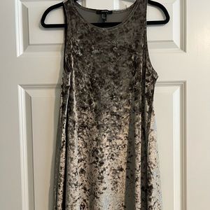 Forever 21 green velvet mini dress